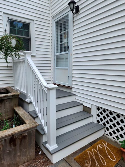 Porch wood repair and preparation for exterior painting